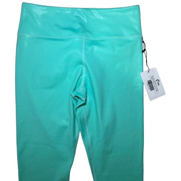 Zyia Active NWT Turquoise Metallic Plus Light & Tight Hi-Rise 7/8 Size 14-16 - Picture 4 of 11